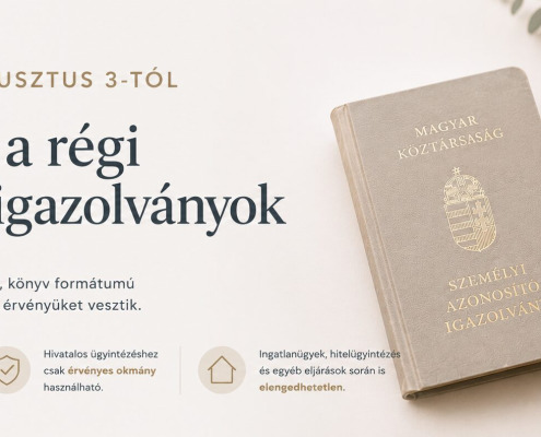 Régi könyv formátumú személyi igazolványok érvényességének megszűnése 2026 augusztus 3
